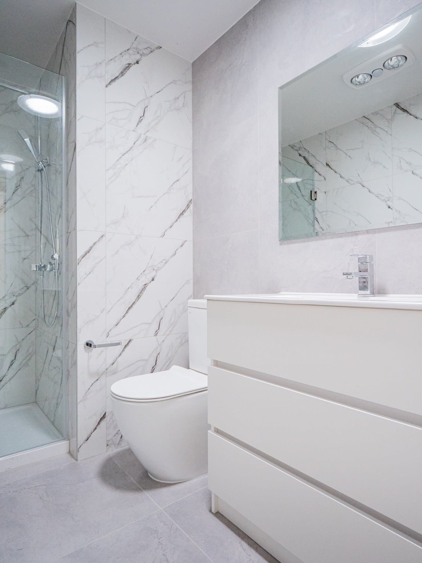 A tiled ensuite with quality fittings in a completed Westcott home